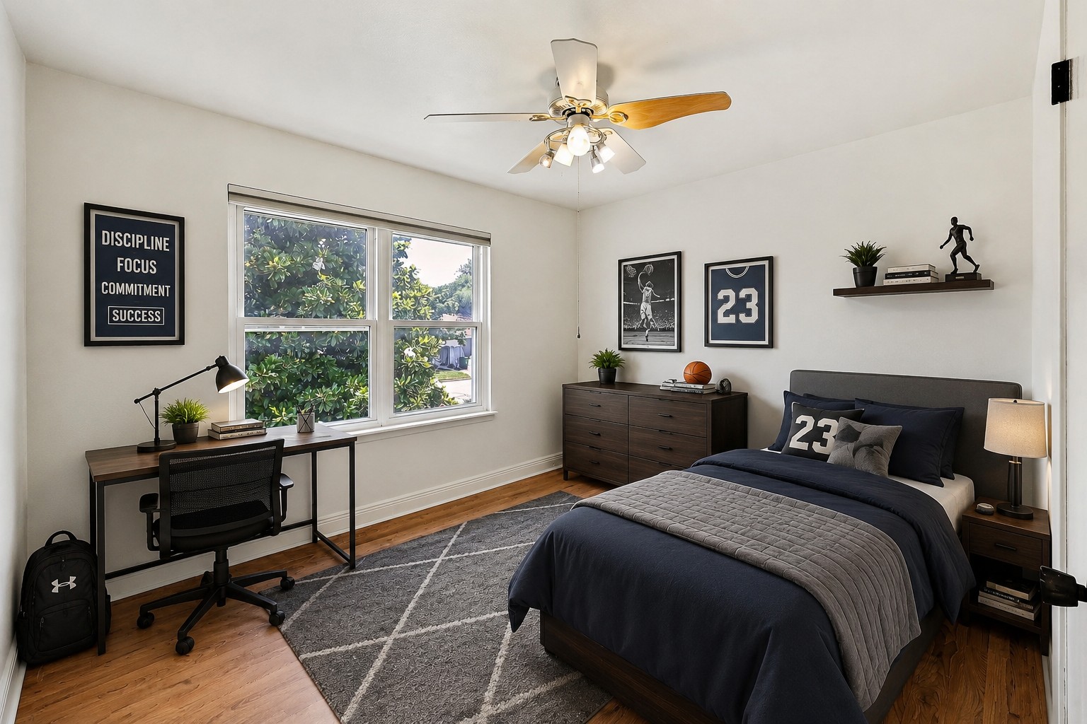 Bedroom — Front — AI staged vision