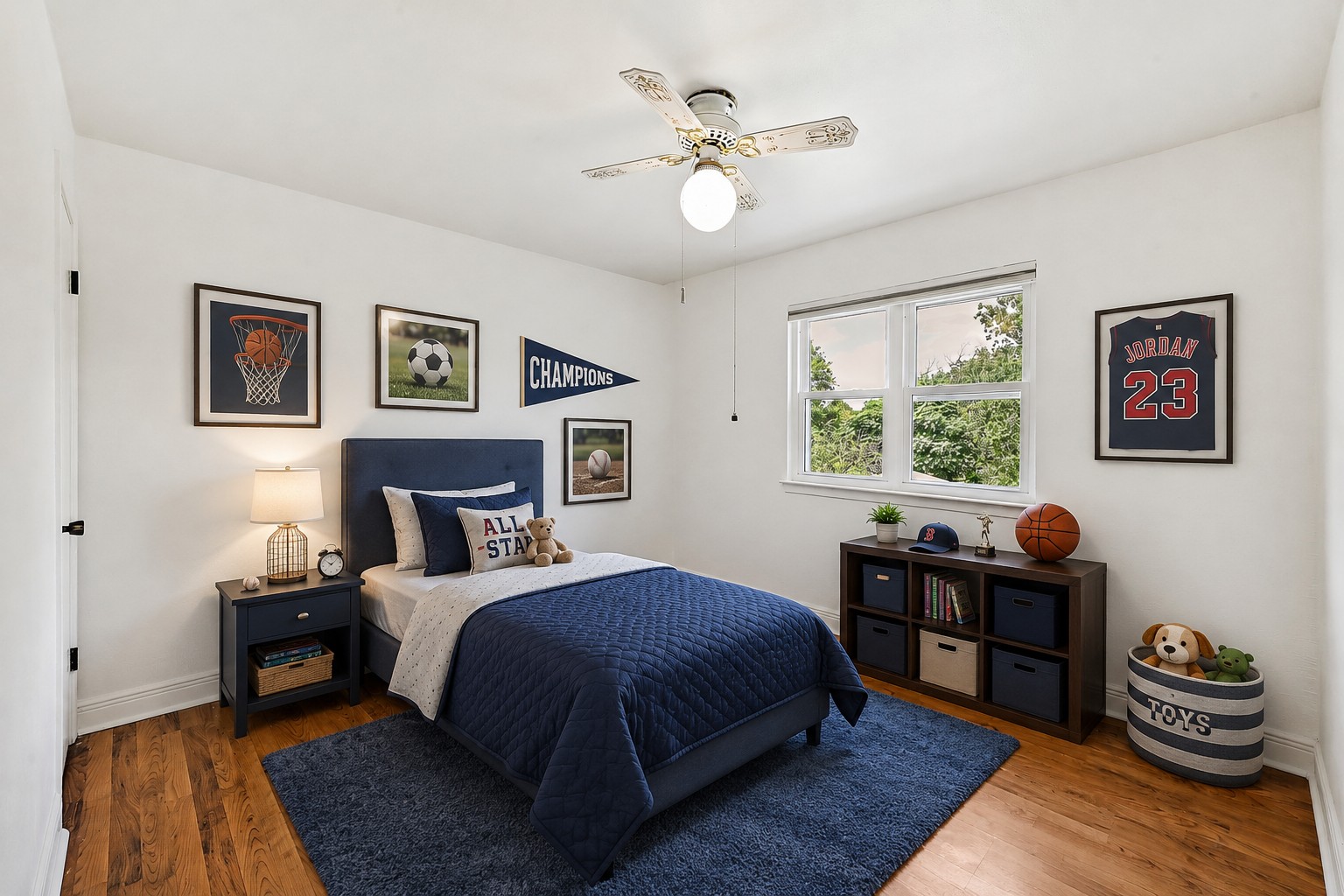 Bedroom — Upstairs — AI staged vision