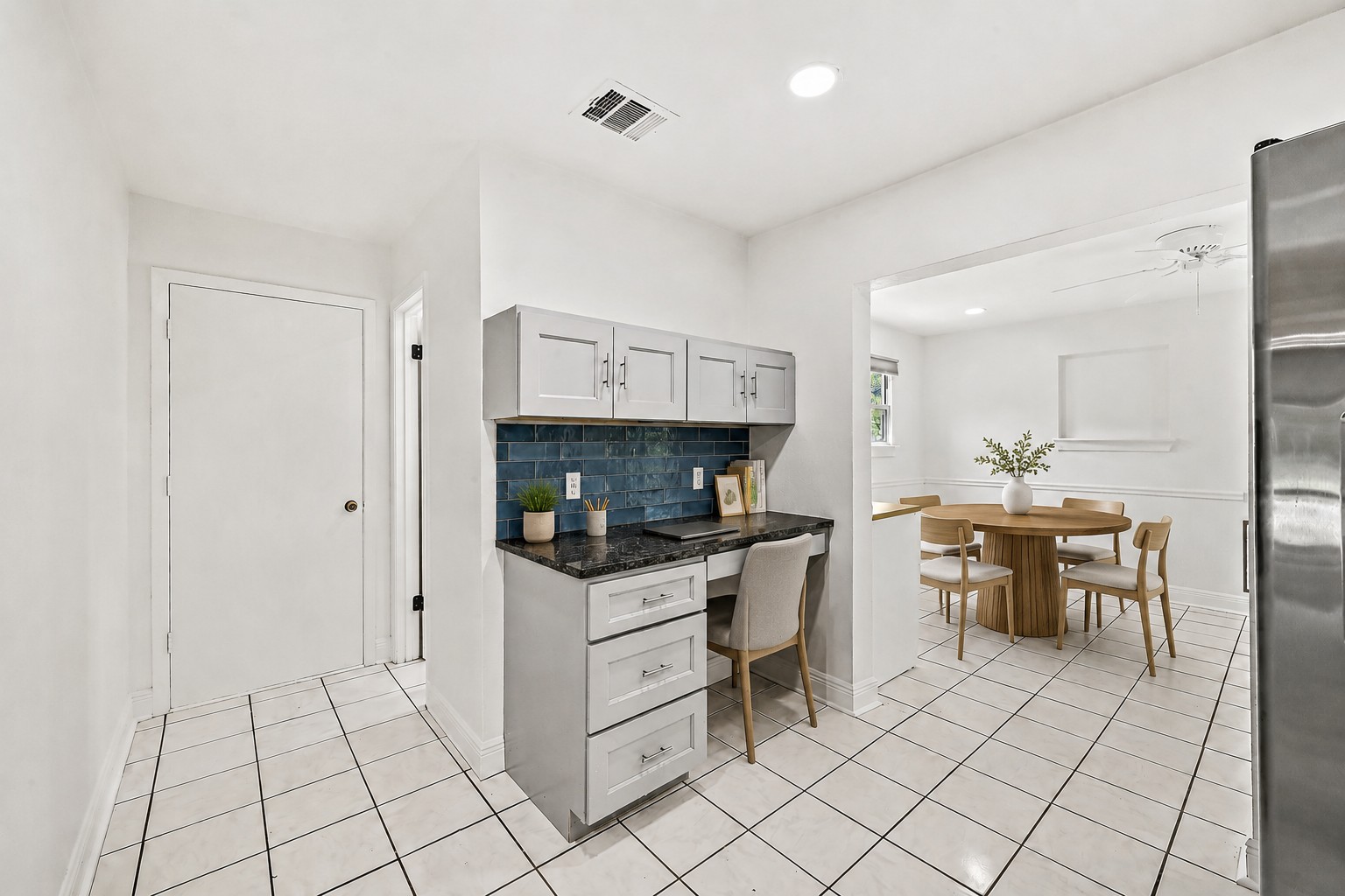Kitchen — Built-in Desk — AI staged vision